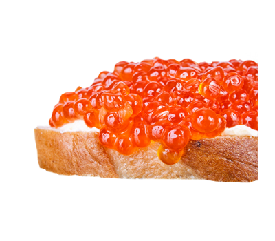 Мини-бутерброд с красной икрой