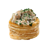Мини-тарталетка с салатом грибным
