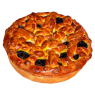Пирог сдобный (изюм с брусникой)